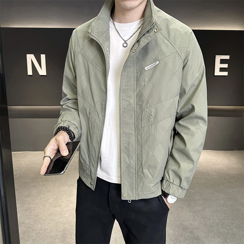 TUCANO/啄木鳥2025春季新款男士立领印花夹克时尚气质休闲百搭帅
