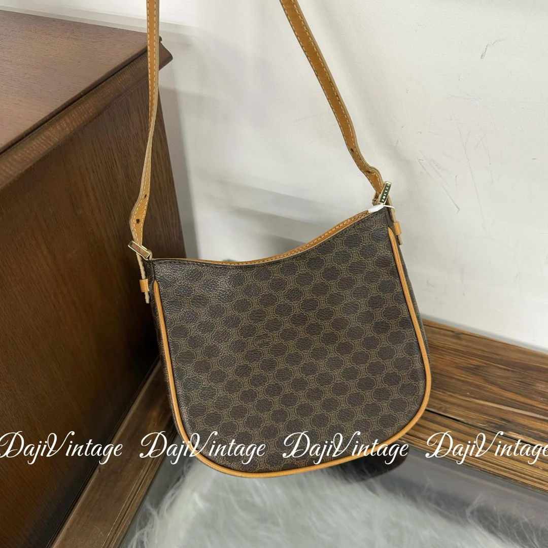 95新 Celine/思琳 大吉中古ff/Celine瑟琳老花单肩包