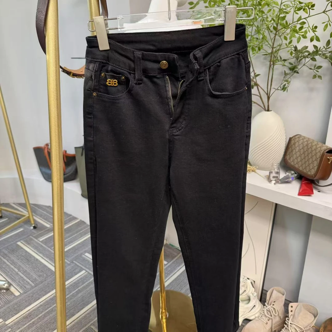 【现货】黑色27码牛仔裤