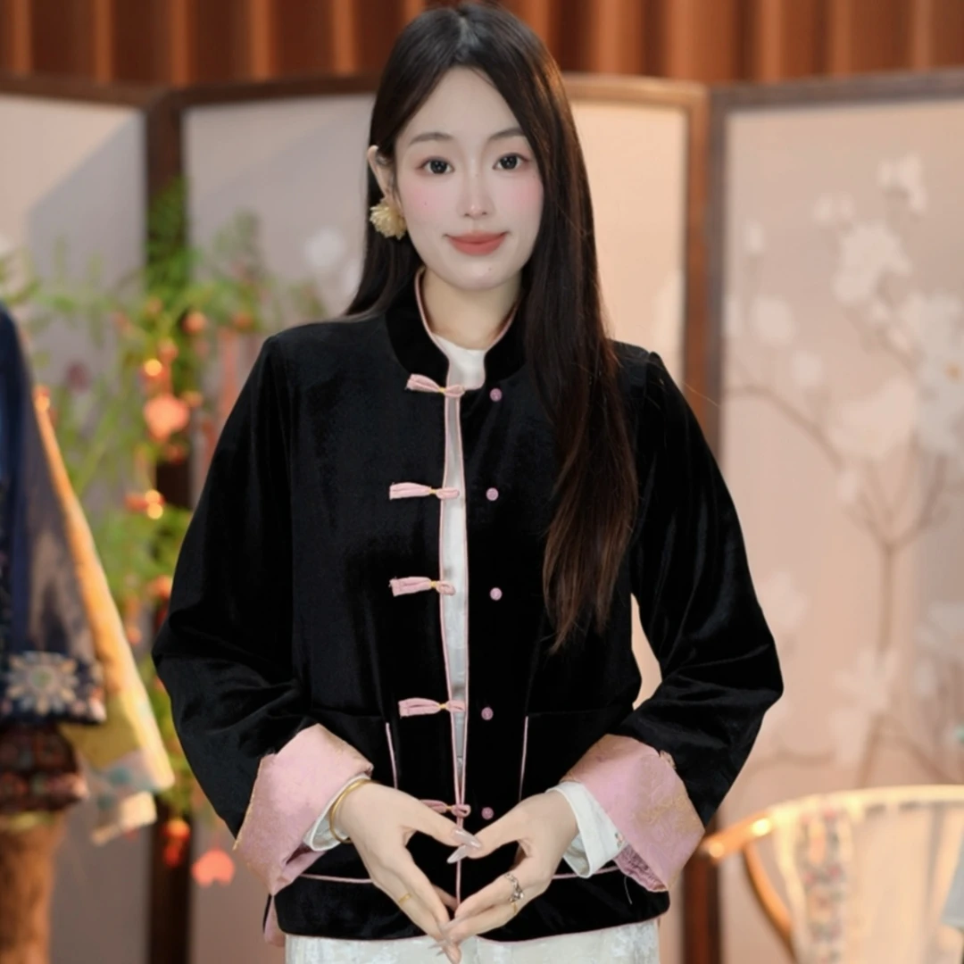 《长亭柳-双面穿》2025新中式国风提花女士百搭外套