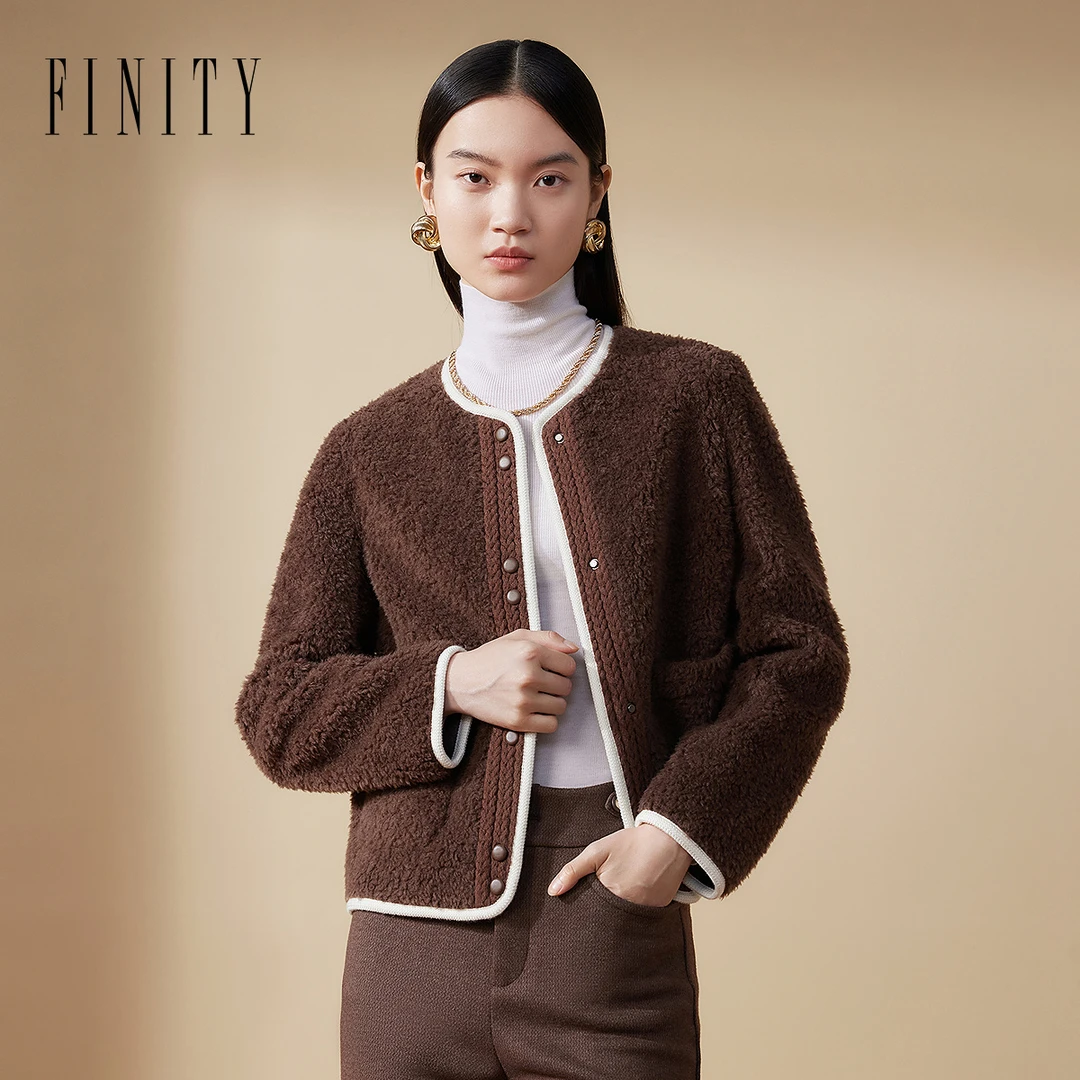 【立子专属】FINITY 新款外套小香风时尚加厚气质休闲 F21X9B32W2