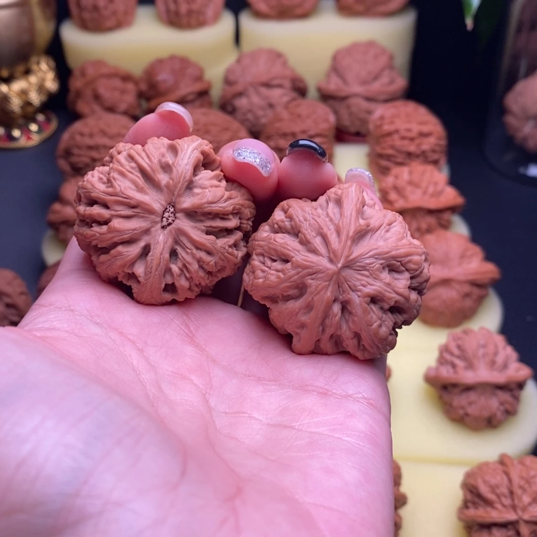 把件文玩核桃小粗筋39尺白茬