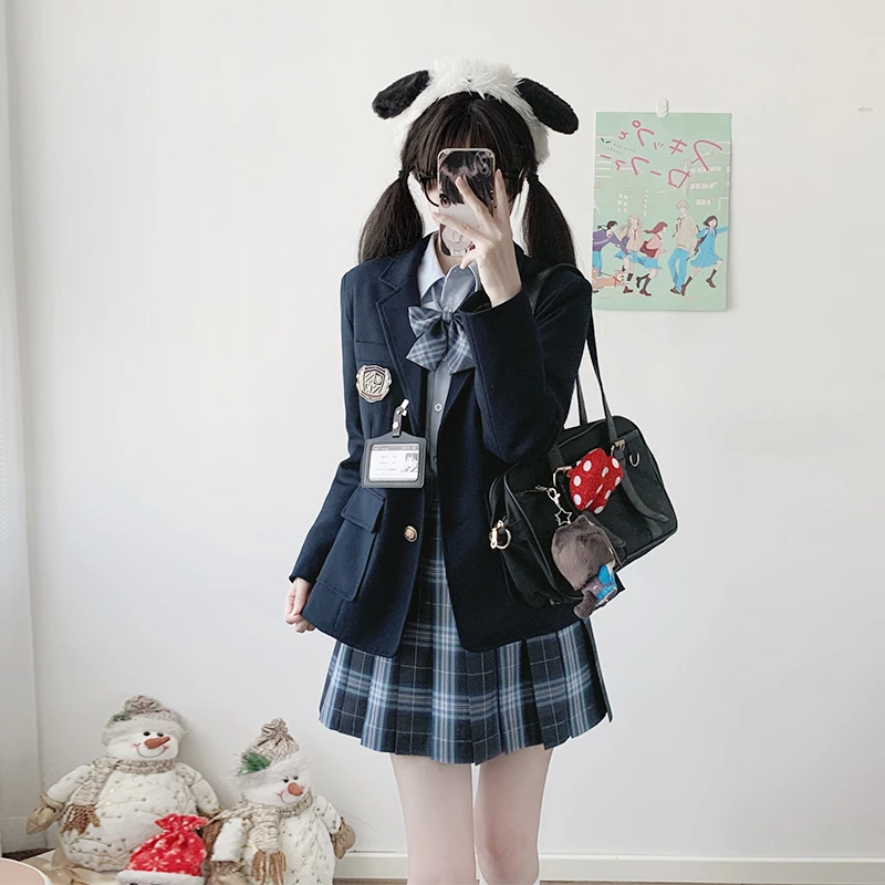 【海底两万里】+津羽中西服套装 校供感深蓝色显白学院风正统JK制服