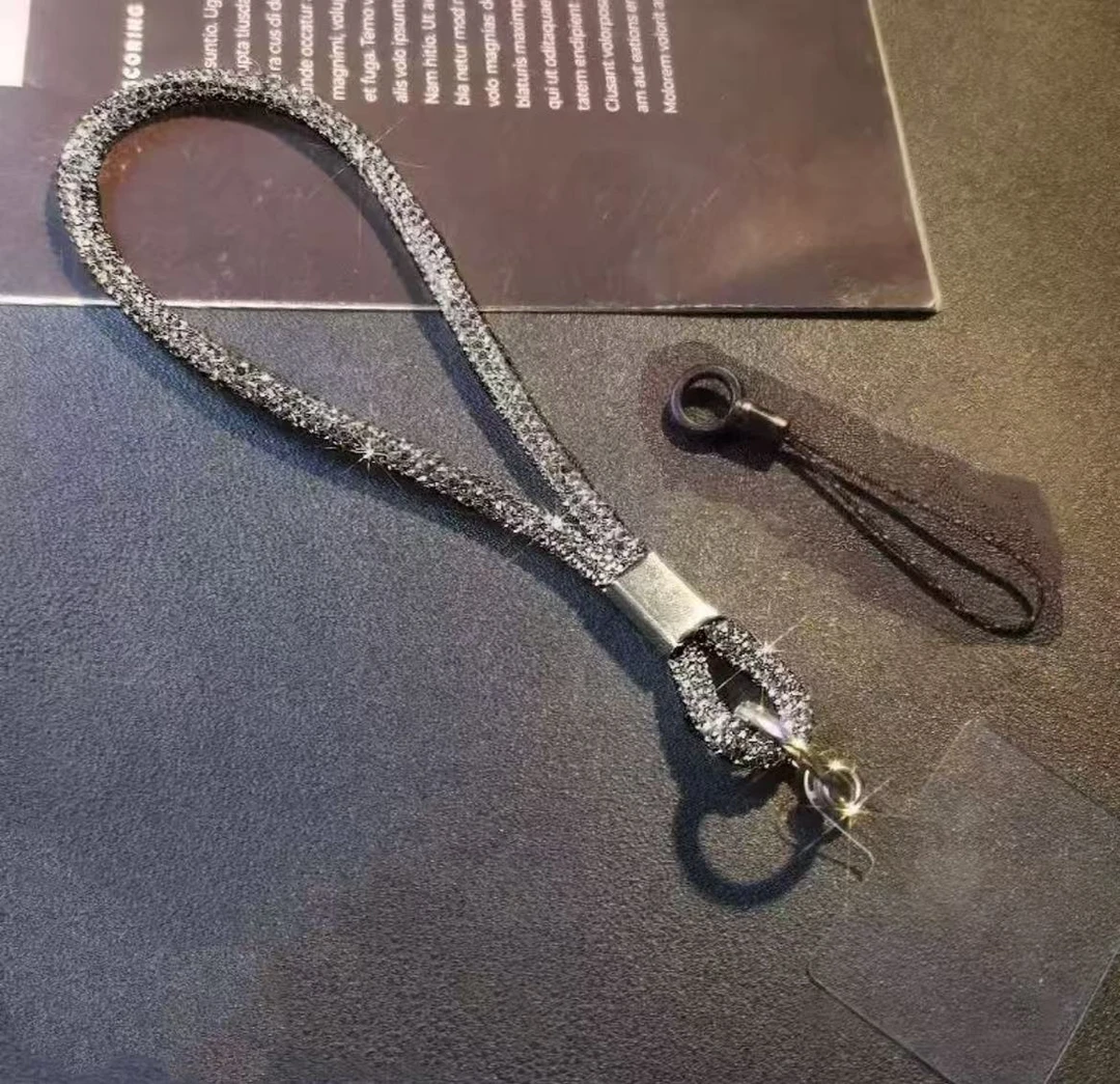 手机挂绳手腕满钻挂链高端女奢华水钻挂饰时尚挂件高档短款挂绳