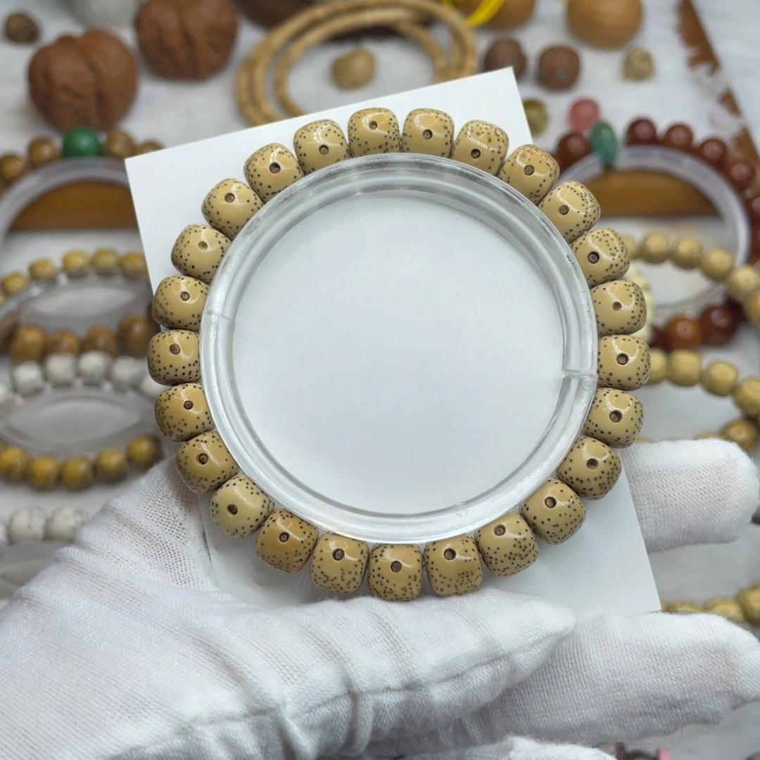 手串星月菩提9/8原白大眼睛