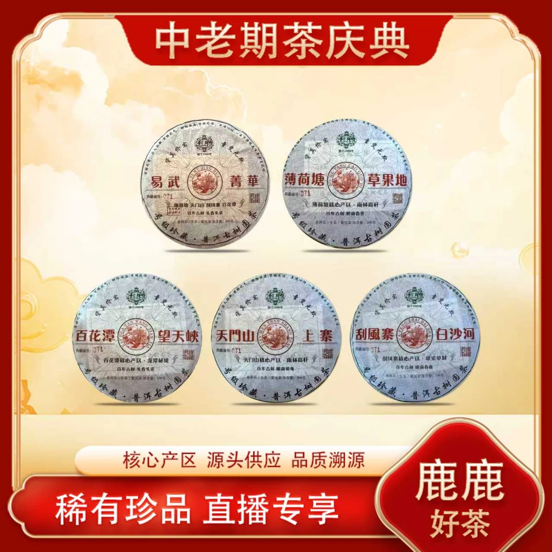 百年老号 普洱茶茶王宋聘易武菁华生茶 普洱源头200g/饼