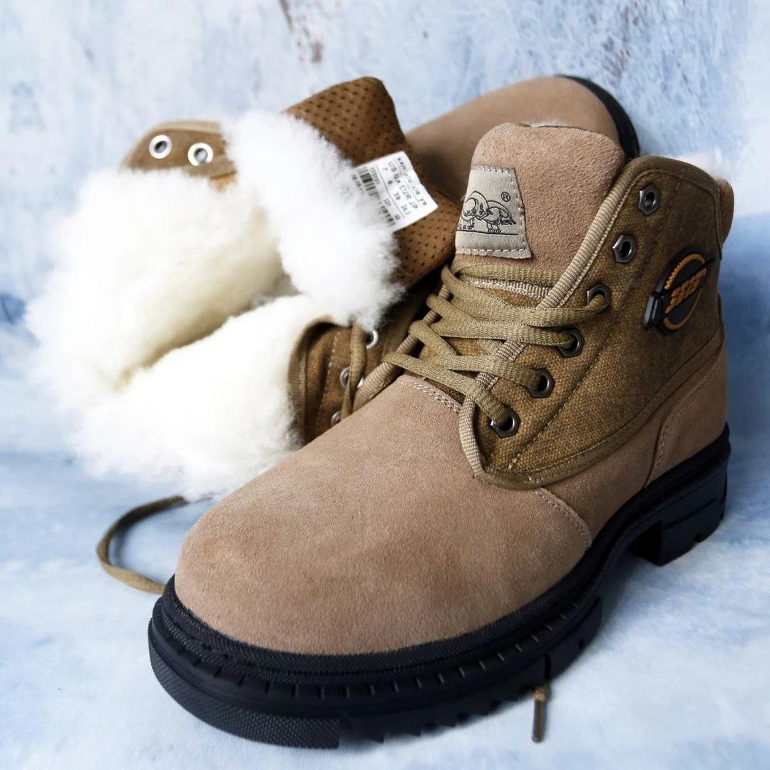 冬季皮毛一体雪地靴户外特厚东北劳保防滑保暖大头防寒棉鞋40