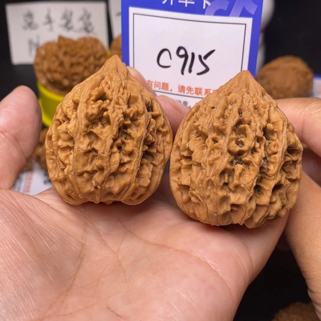 文玩核桃把件41全品九龙筋c915