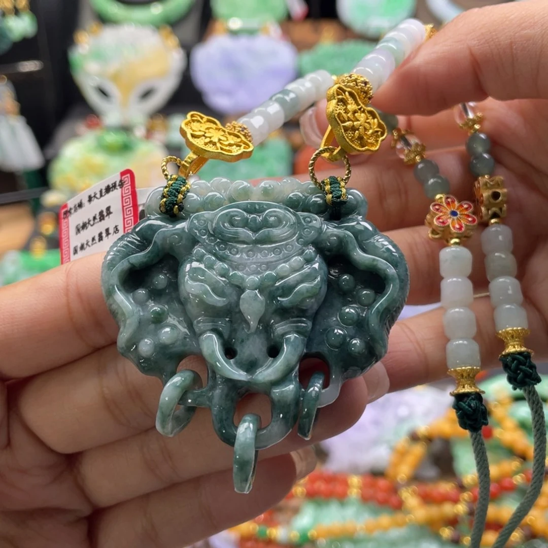 翡翠未镶嵌颈饰代编织