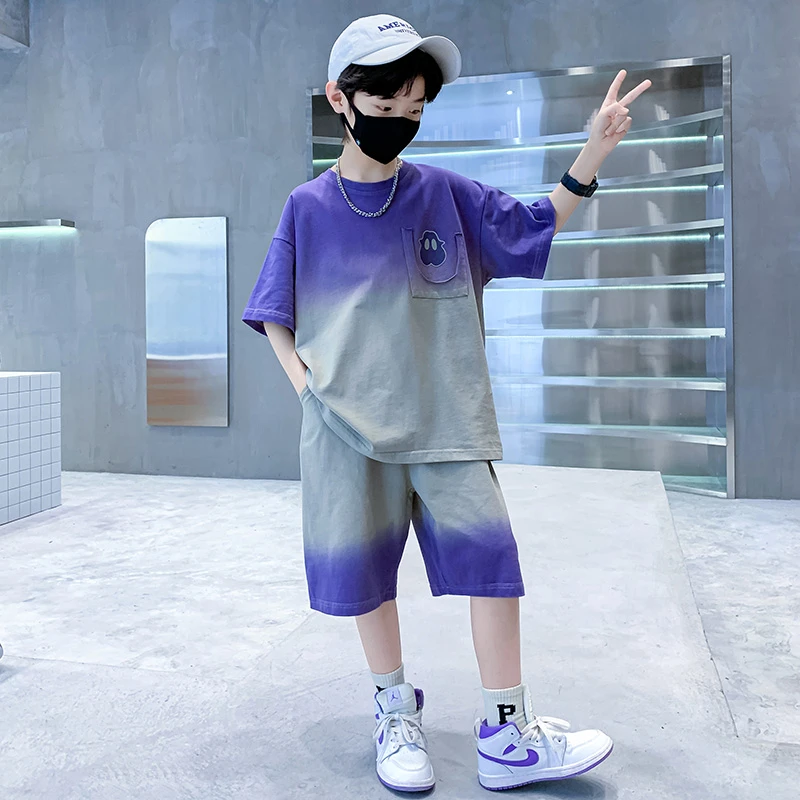 童装男童夏装短袖套装2025新款休闲中大童衣服儿童帅气夏季男孩潮