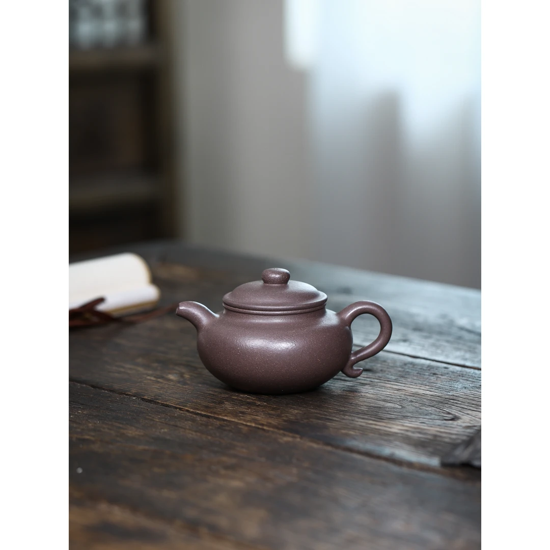 刘子新 仿古 天青泥 容量：240cc正宗宜兴原矿纯手工紫砂壶