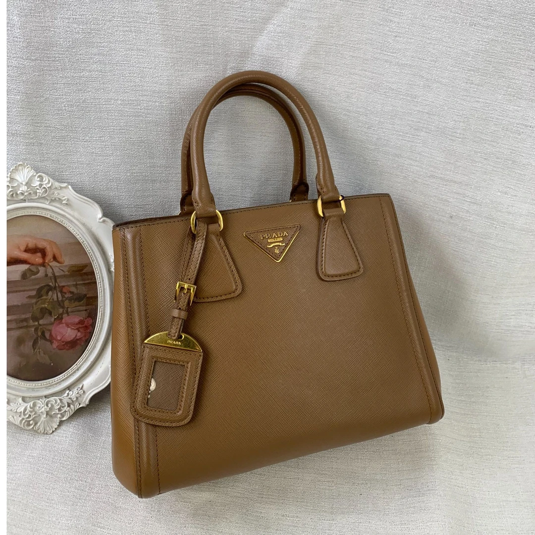 95新 Prada/普拉达 26咖啡色杀手包/EE12705002/5002