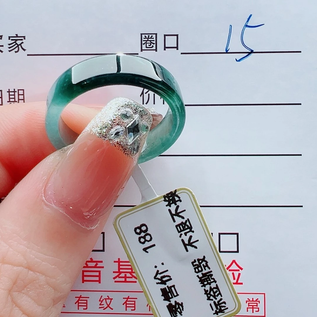 未镶嵌戒指翡翠M*n戒圈