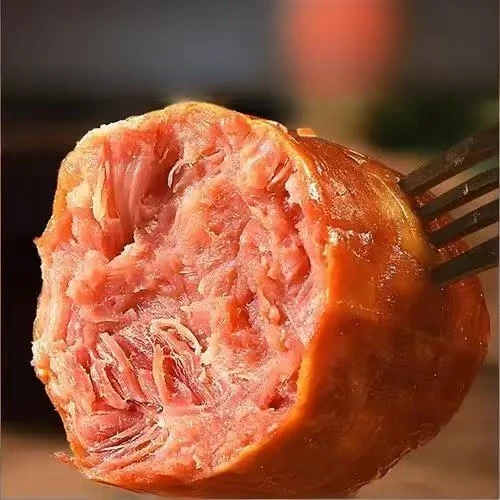 豫叶秃哥拍四根发十根雨润精品肘花王无淀粉熏煮火腿开袋即食零食