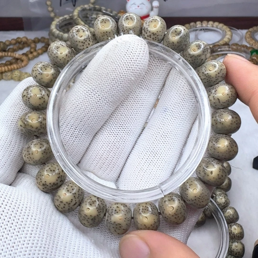 星月菩提手串9×12苹果珠 同枝 石玉 092