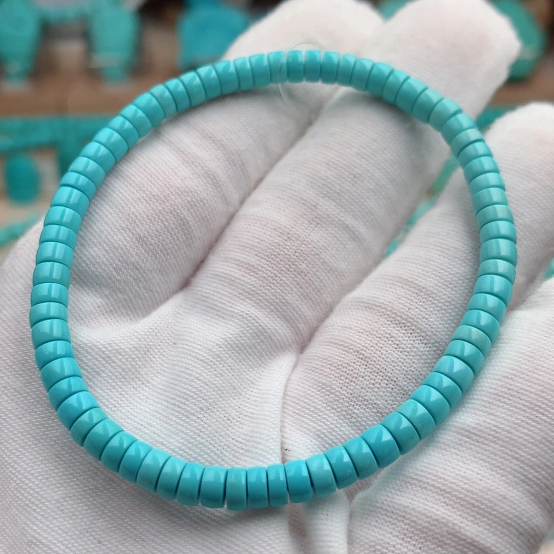 未镶嵌绿松石珠宝奇石4.5mm