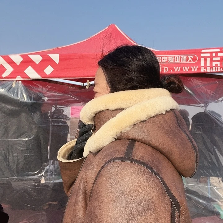 52码复古棕中长款