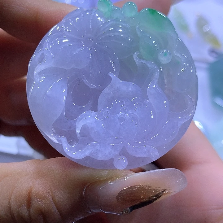 颈饰未镶嵌翡翠天然翡翠A货吊坠