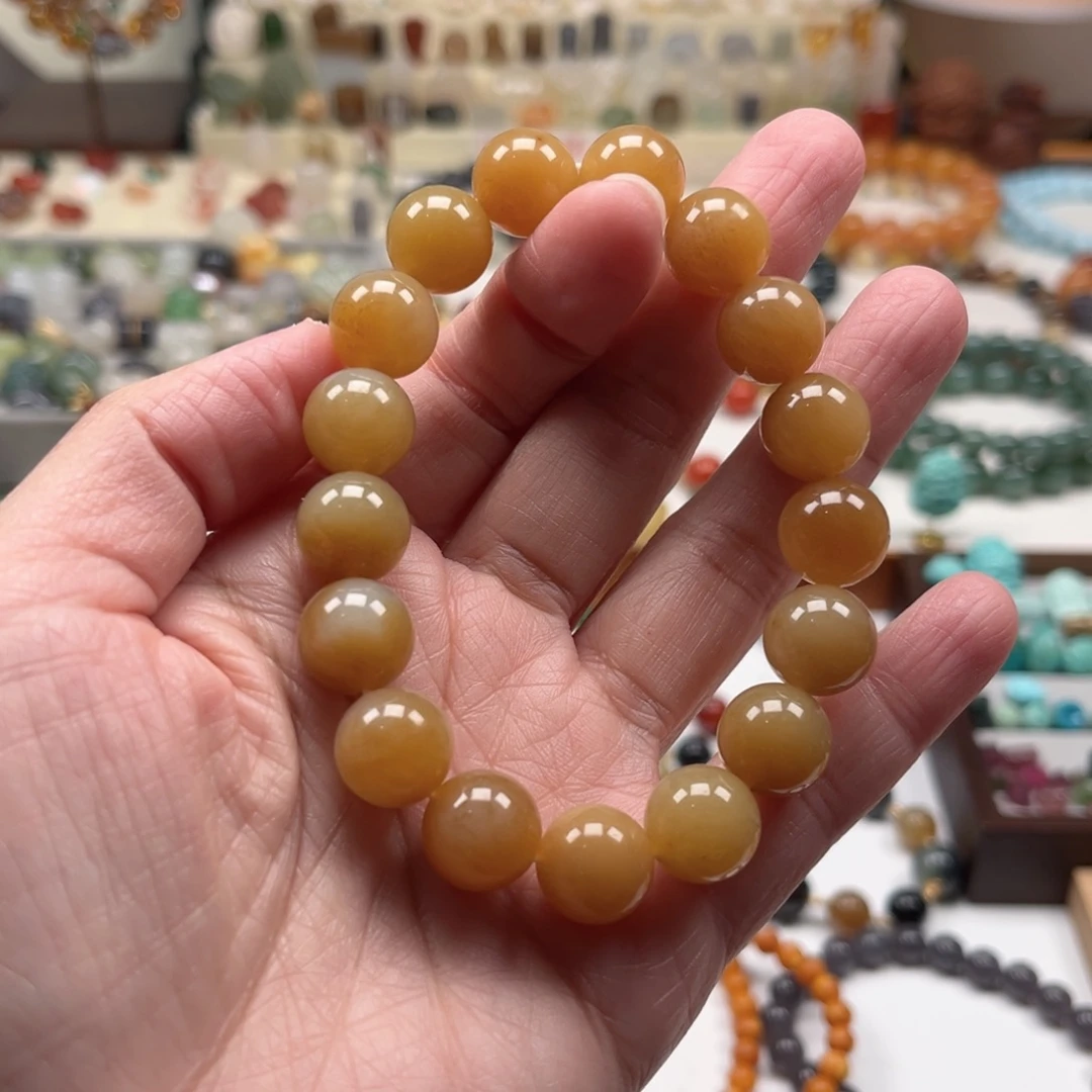 和田玉（糖玉）未镶嵌手链单圈手串