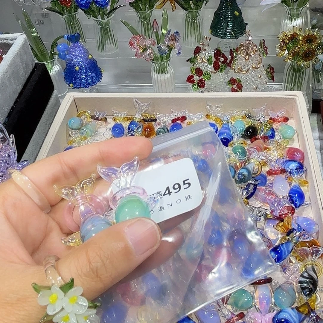 墨***.吊坠（不含链）琉璃495鲸鱼两只