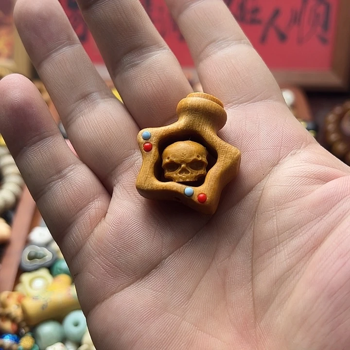 非金属檀木阿呆许愿瓶