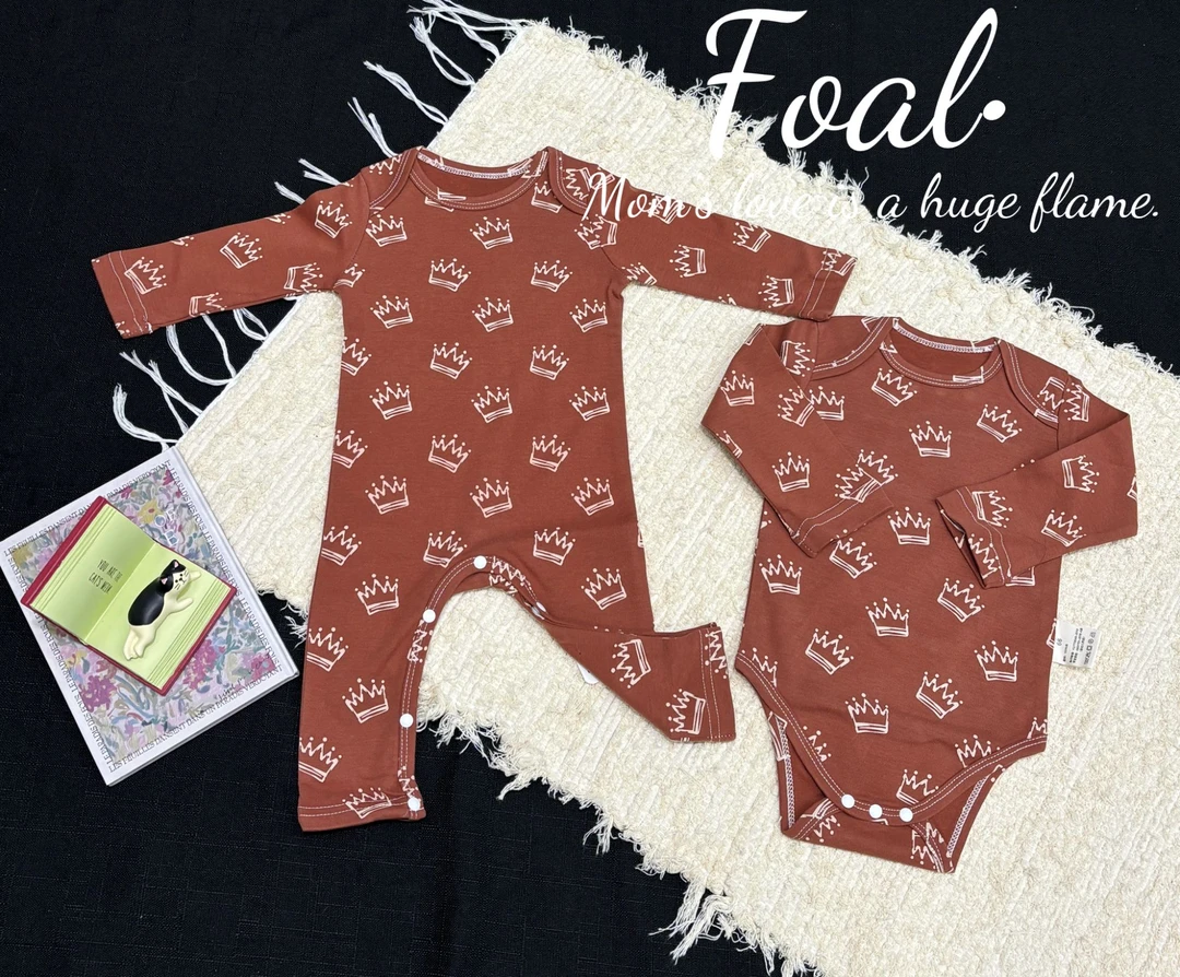 Foal【安哥拉皇冠】宝宝莫代尔包屁衣薄棉淡安可拉红柔软长袖哈衣