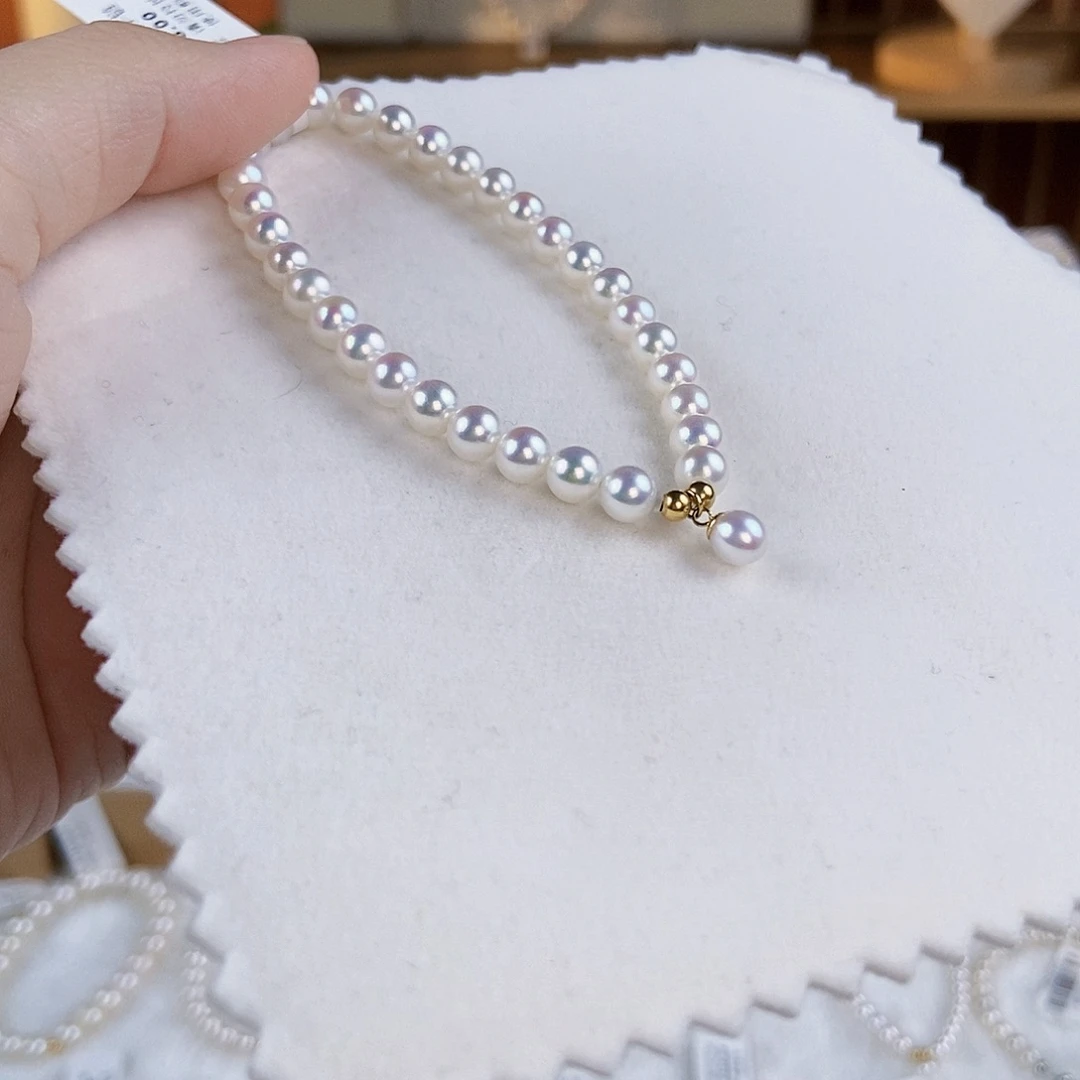 淡水珍珠手绳18K金镶嵌