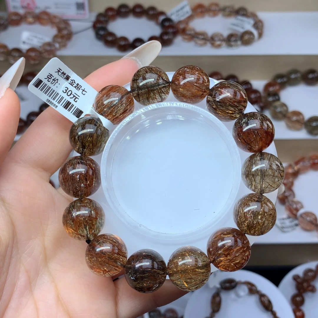 未镶嵌手串水晶黑金超七多样性发其一