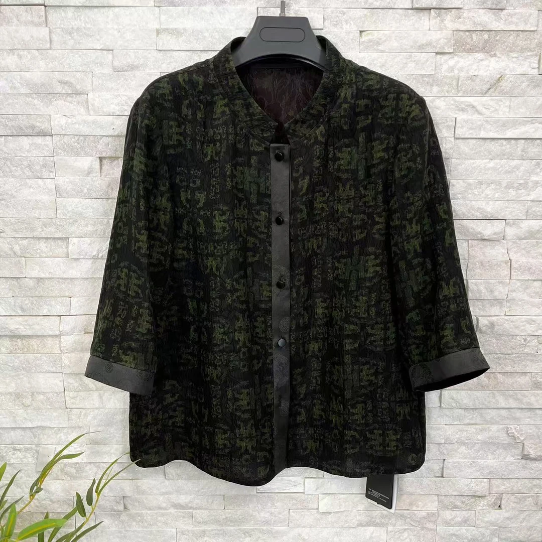 【佳鑫香云纱】桑蚕丝休闲时尚上衣JXSC-15355服装女款美衣潮牌