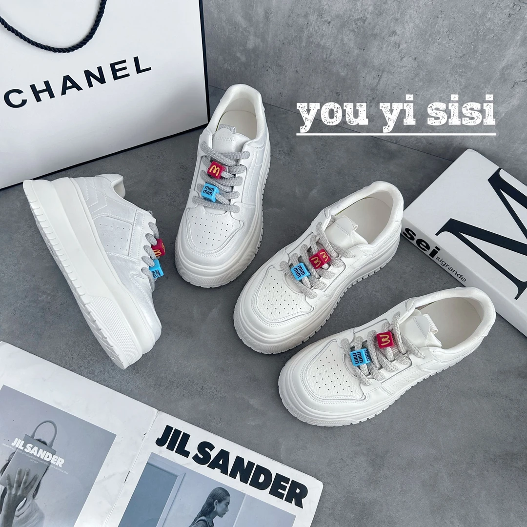 “麦当当”时尚百搭潮鞋透气潮流厚底ins鞋子真皮低帮学生韩版