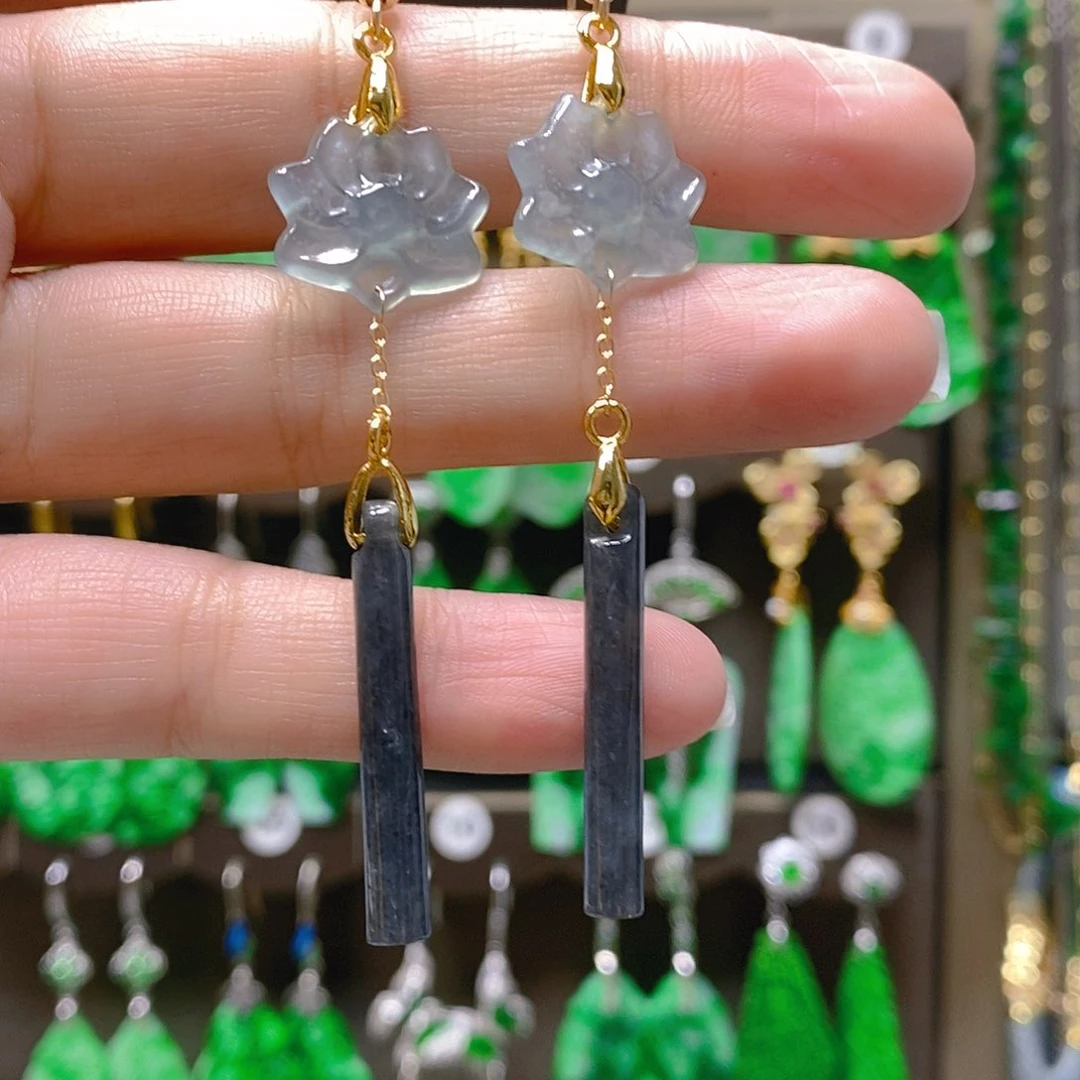 未镶嵌翡翠耳饰翡翠