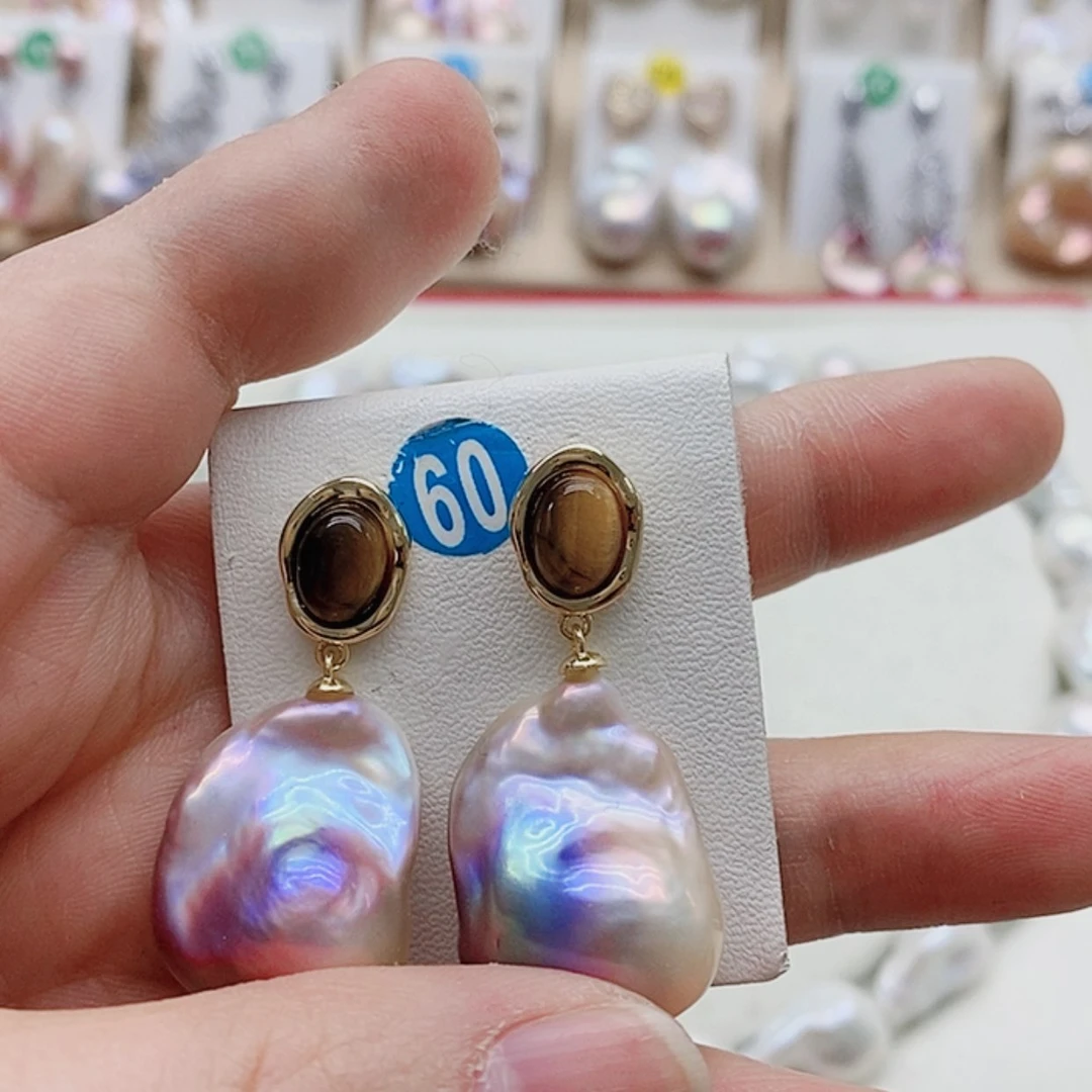 【闪购商品】淡水珍珠耳饰银S925镶嵌期*