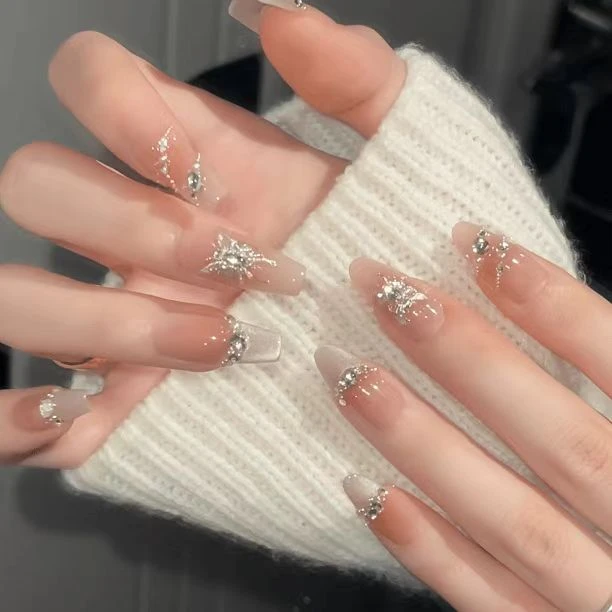 【歌赋女神】纯手工穿戴甲美甲贴片可拆卸指甲贴片免烤冰透