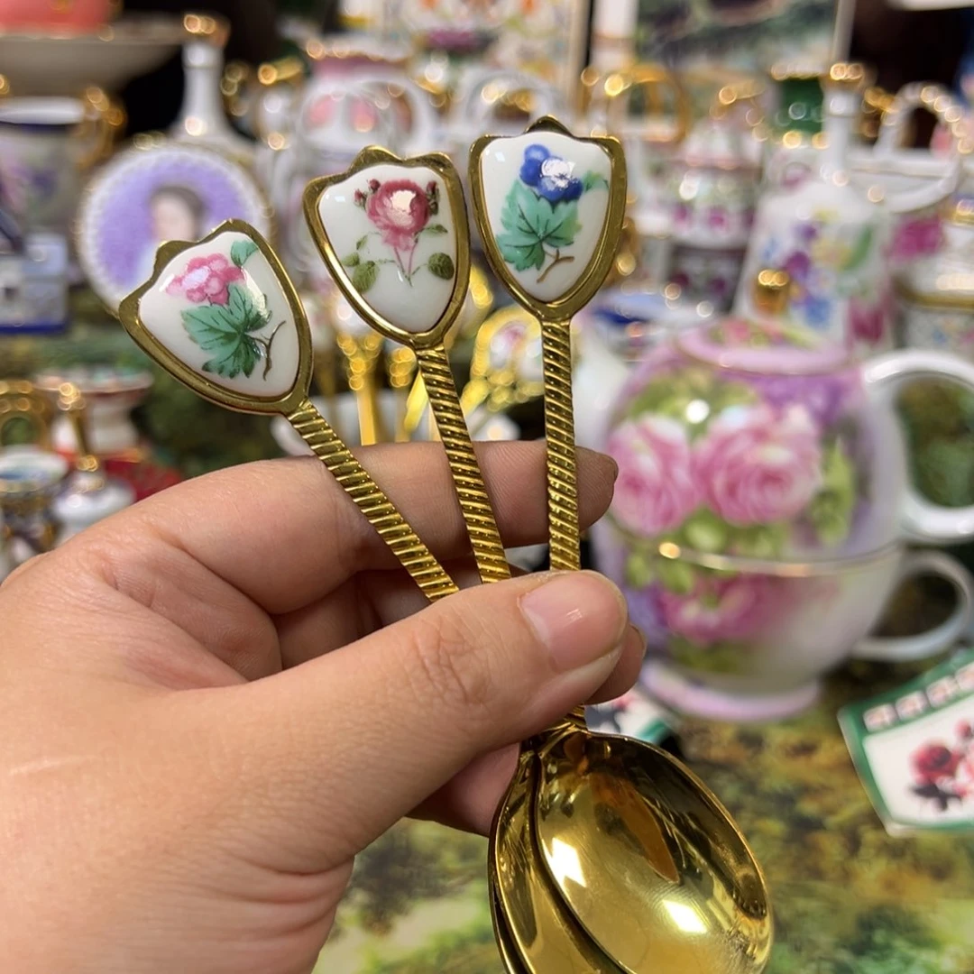 摆件鹿与海陶瓷家居用品有限公司任意花面三个勺