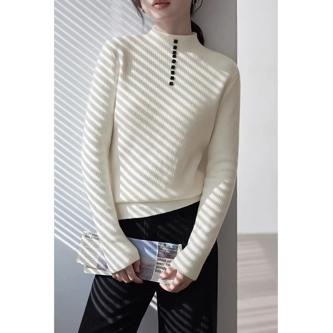 长袖针织冬季打底衫时尚毛衣S895