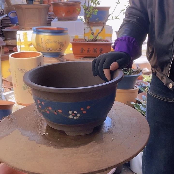 宜兴紫砂蓝富贵点菜大