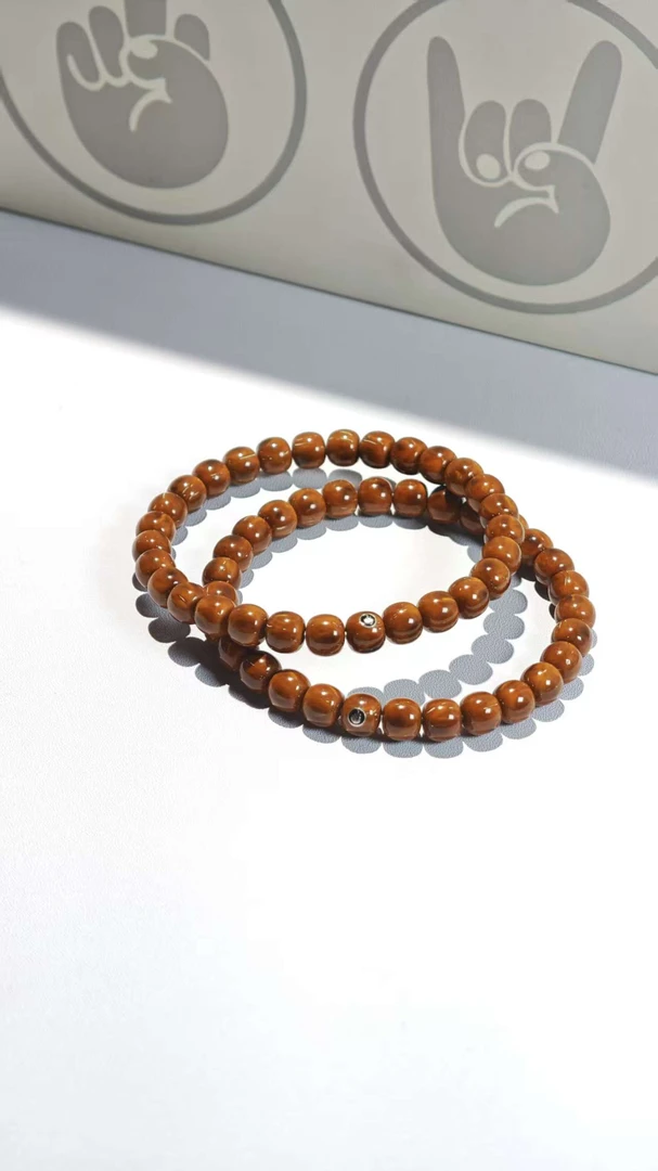 《壹二三》反油款紫金鼠鼠肉单银标款8*7mm紫金鼠手串