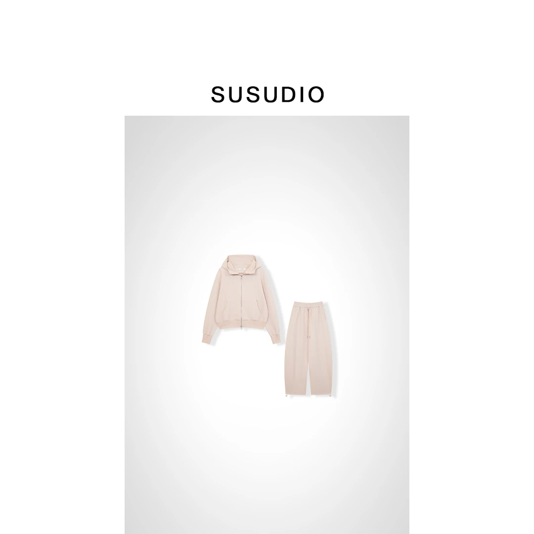SUSUDIO①气质定义  新款简约百搭连帽套装30002