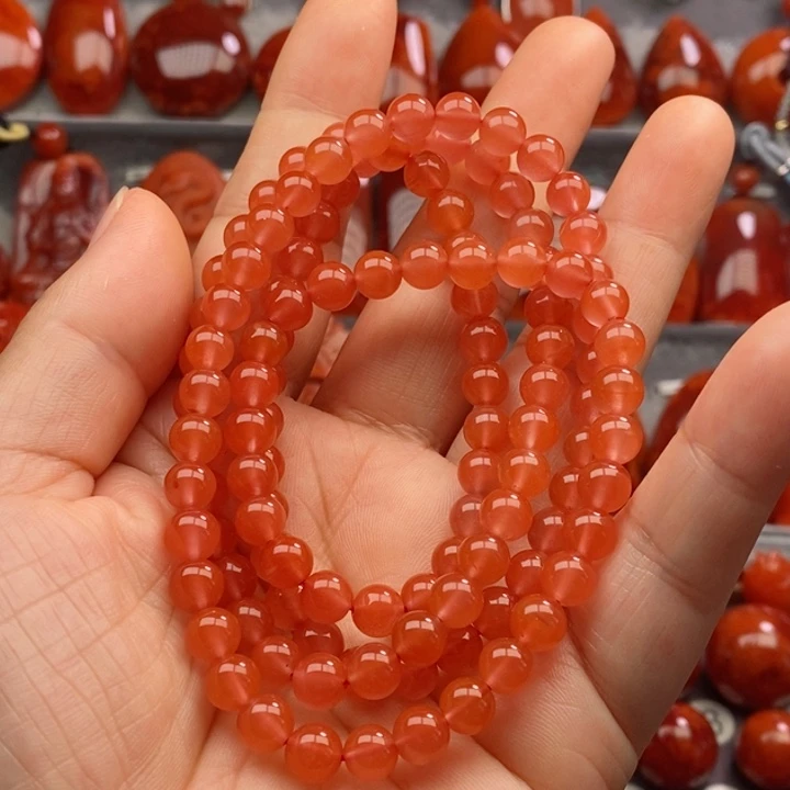 南红玛瑙6+佛珠未镶嵌