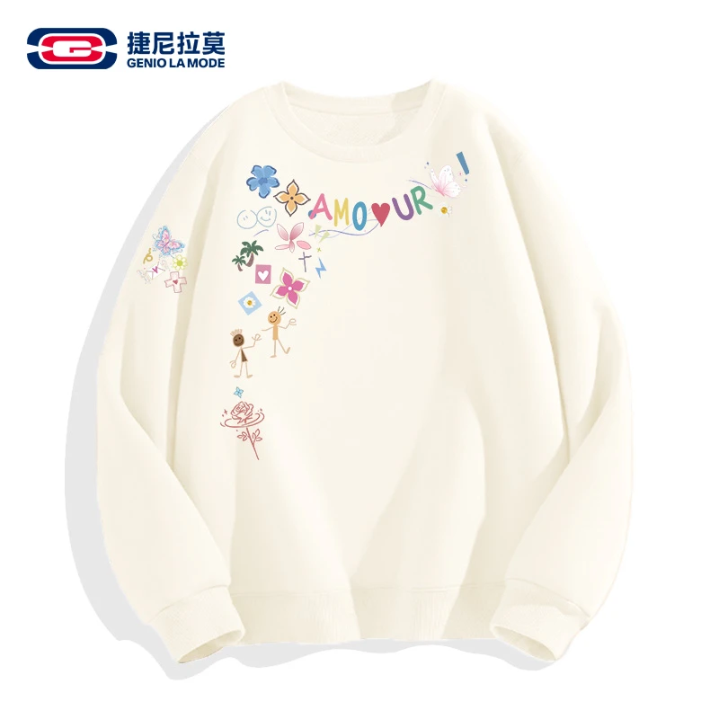 【敖瑞鹏代言】【赠小卡】捷尼拉莫秋季痞帅炸街圆领卫衣长袖潮酷男女