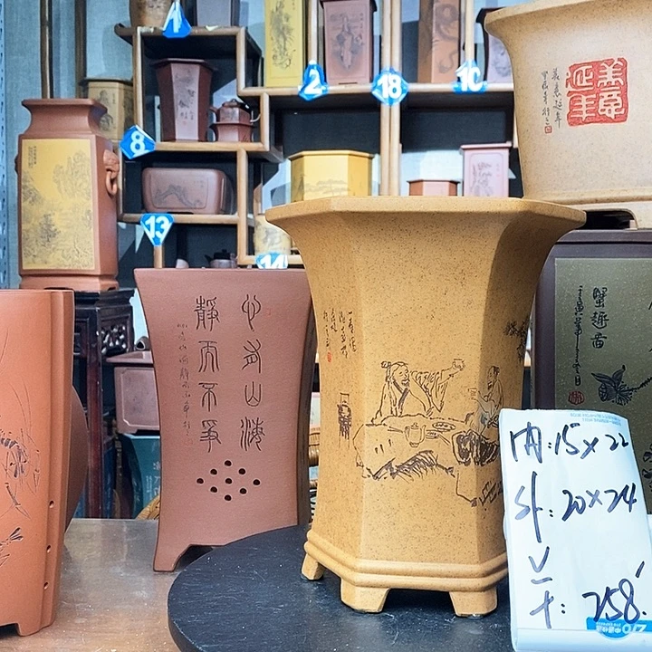 紫砂还原烧人物精刻
