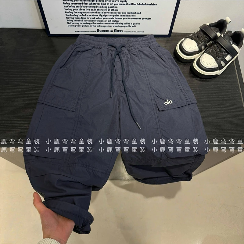 X25551深蓝alo刺绣速干裤