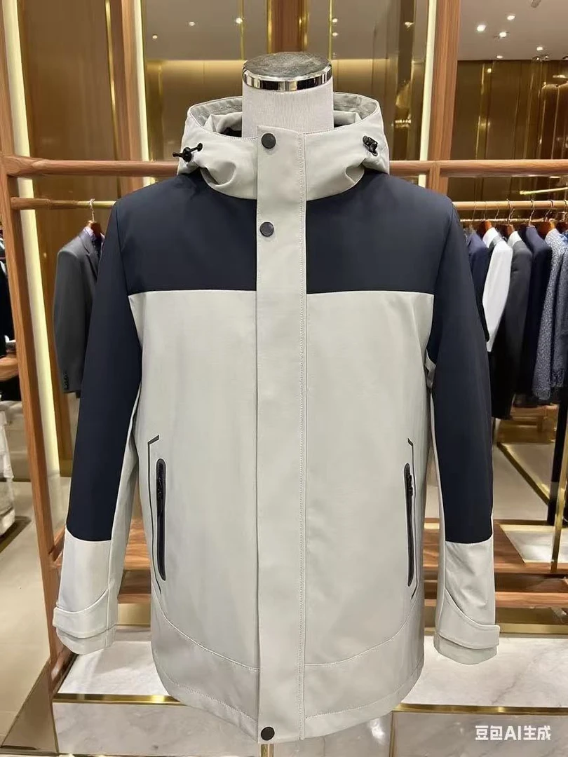 LY-9824 男士貂皮内胆加羽绒派克服