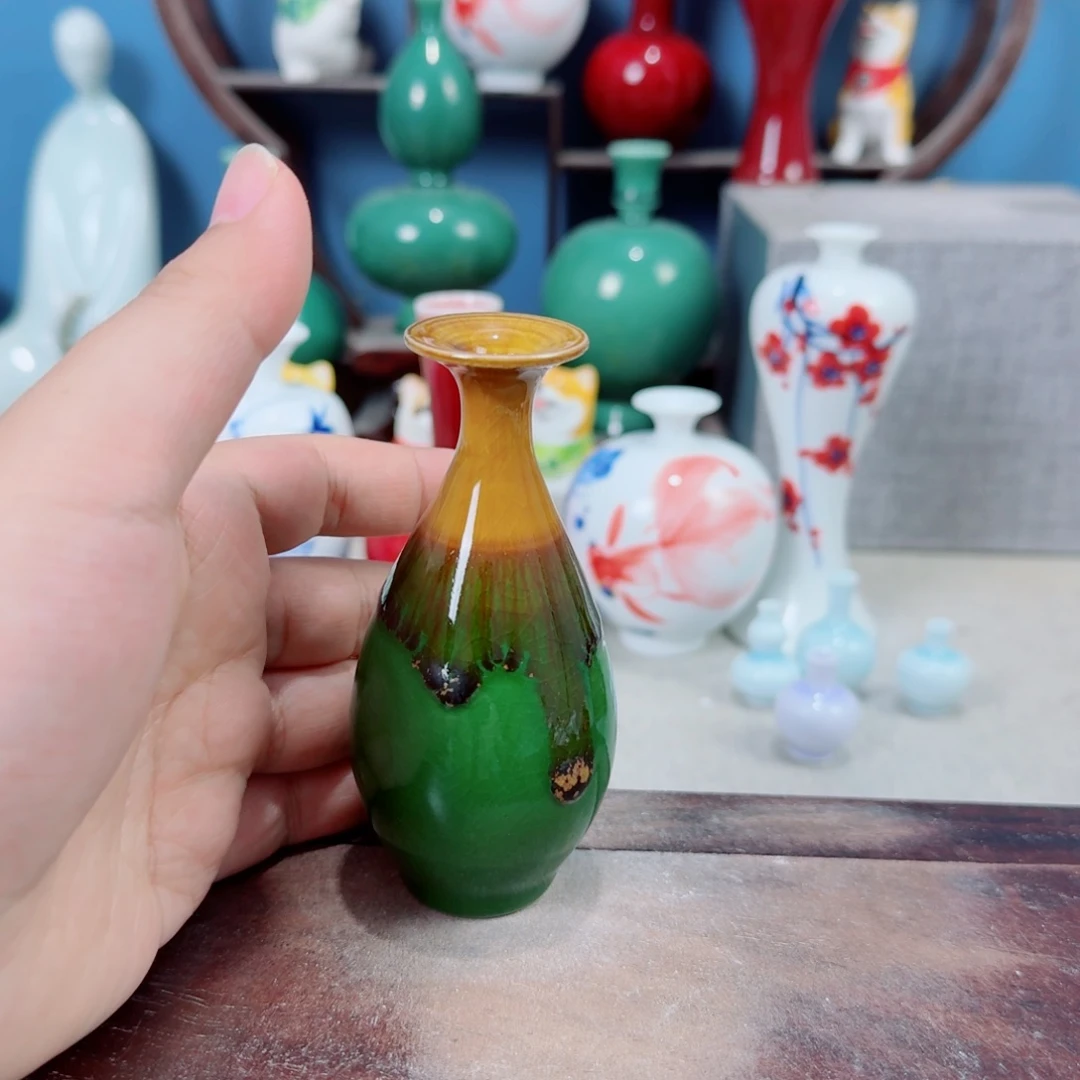 陶瓷手工小花器摆件