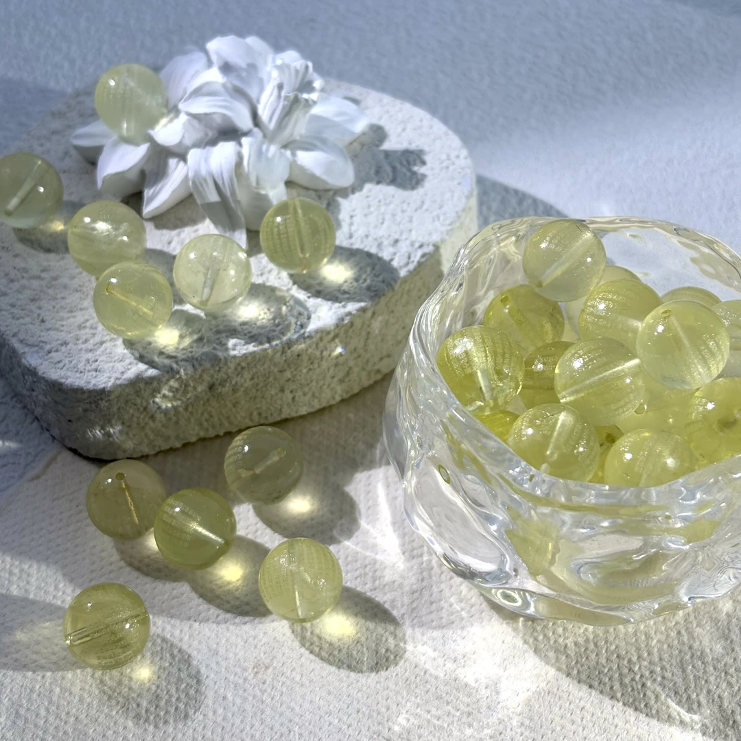 黄水晶心经单珠12mm多样性随机发一颗HS417