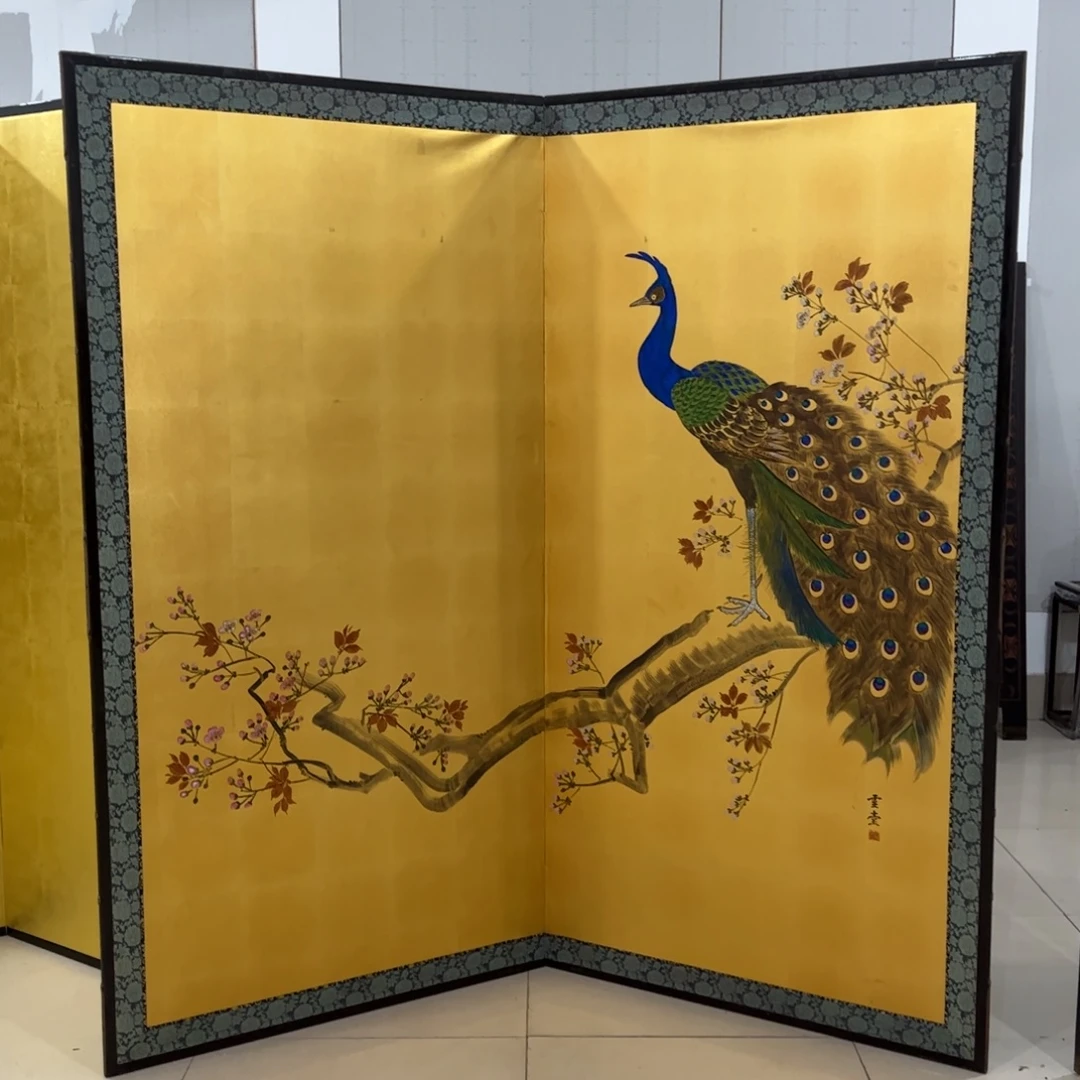 绘画屏风框画茶空间设计