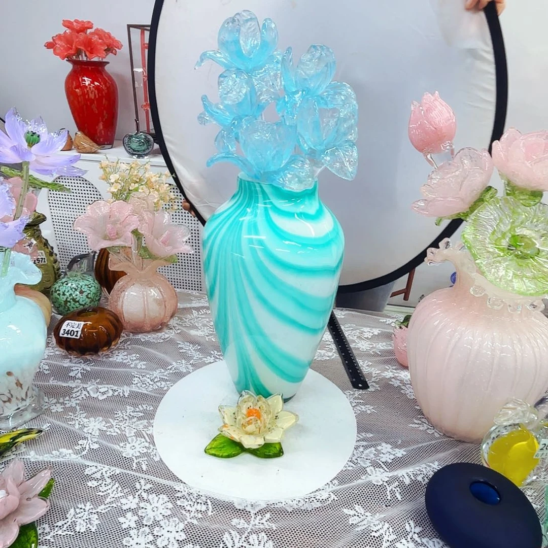 一套琉璃花瓶花器艺术品