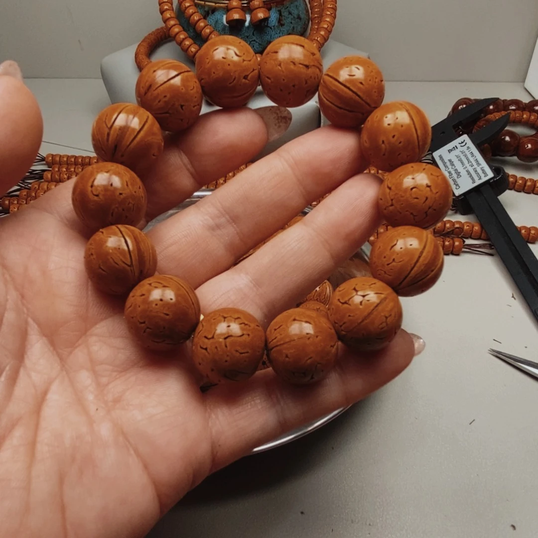 桃核光珠手串极限圆