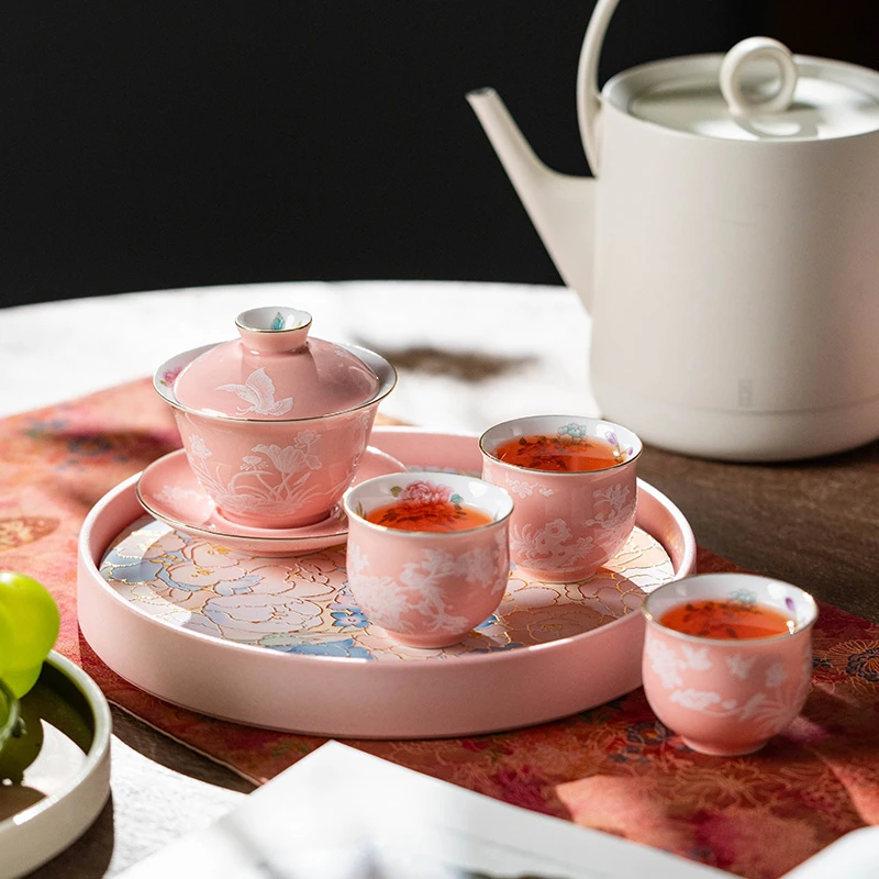 【中国邮政专属链接】锦上添花茶壶盖碗套组  MC038