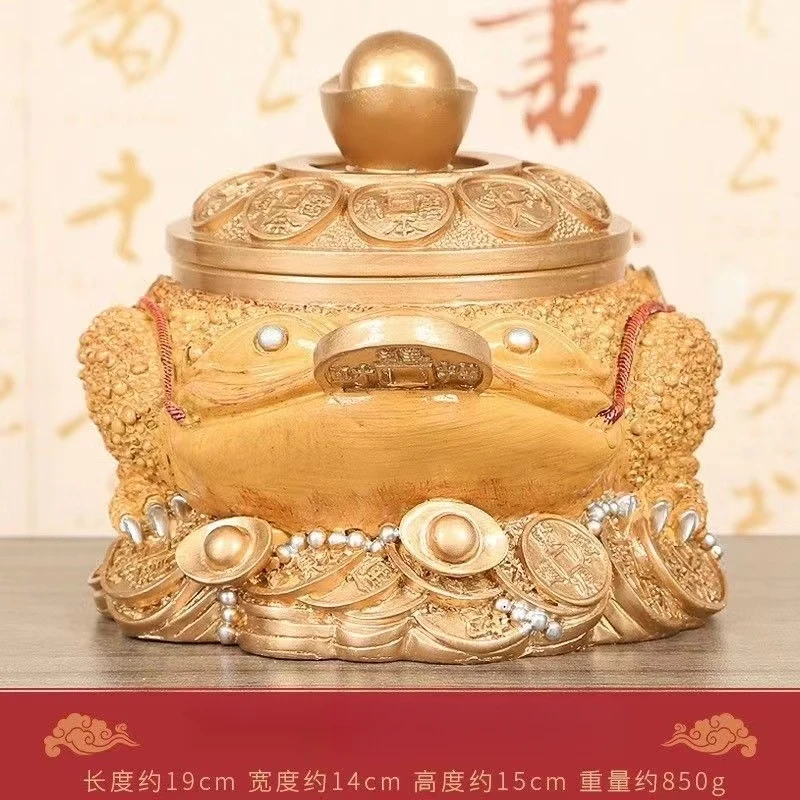 2025居明金色蟾新款钓蟾摆件居家客厅公司摆件摆设礼品